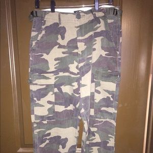Oversized cadet camouflage pants